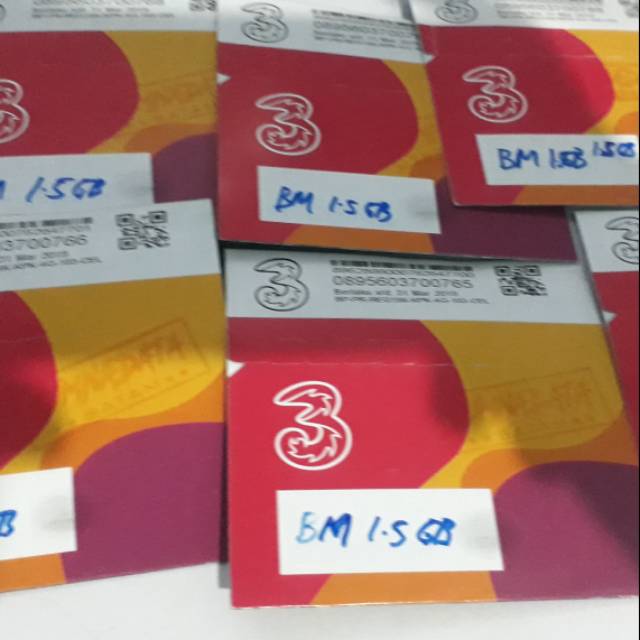 Kartu Perdana Tri paket BM 1 GB