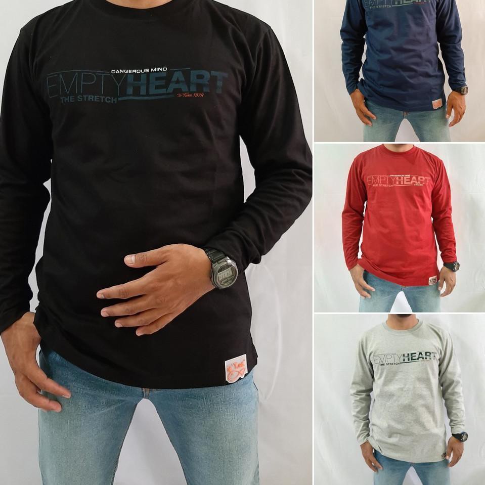 Paling Sesuai.. Original Ie Tuna Shirt / Kaos Pria Lengan Panjang Katun Combad Brand Ie Tuna Size L