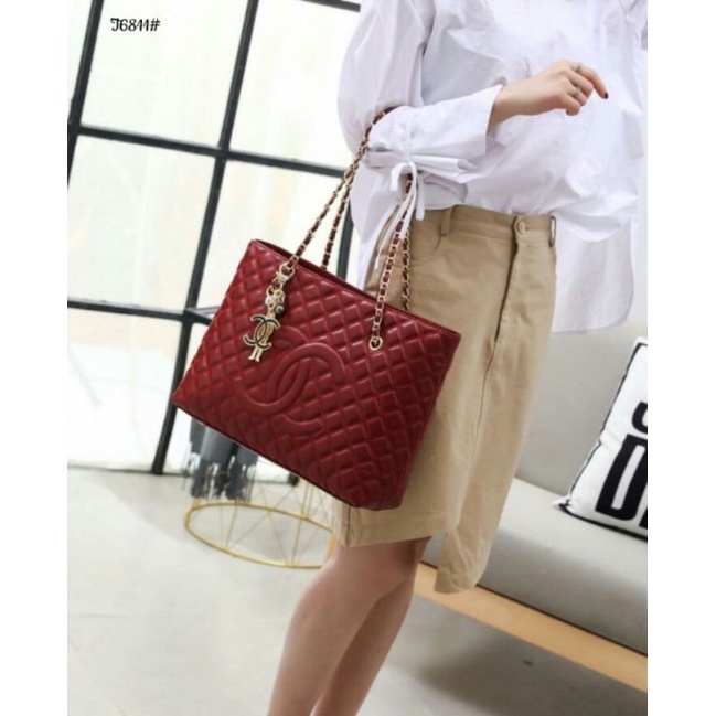 Chanel Classic Chain Tote Bag KULIT ASLI Kode T6811#MIRROR