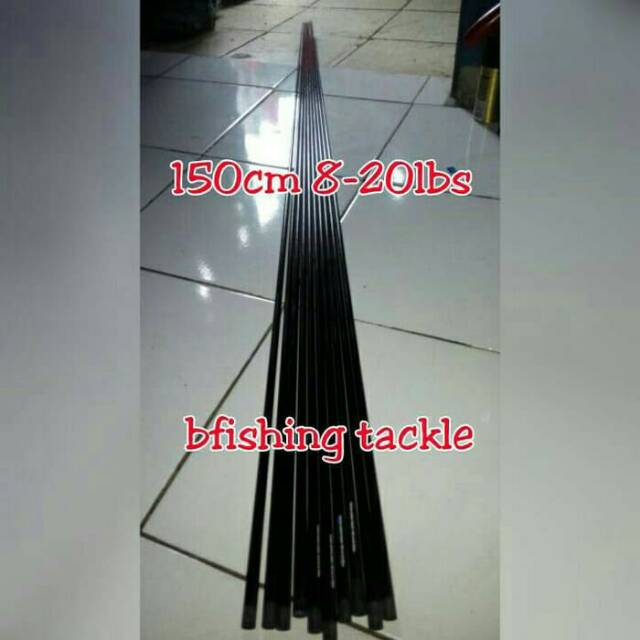 Blank hollow carbon 150cm 8-20lb dan 10-20lb