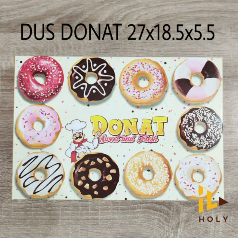 [6 Donat] Dus Donat Isi 6 Ukuran 27x18.5x5.5 / Box Donat Motif