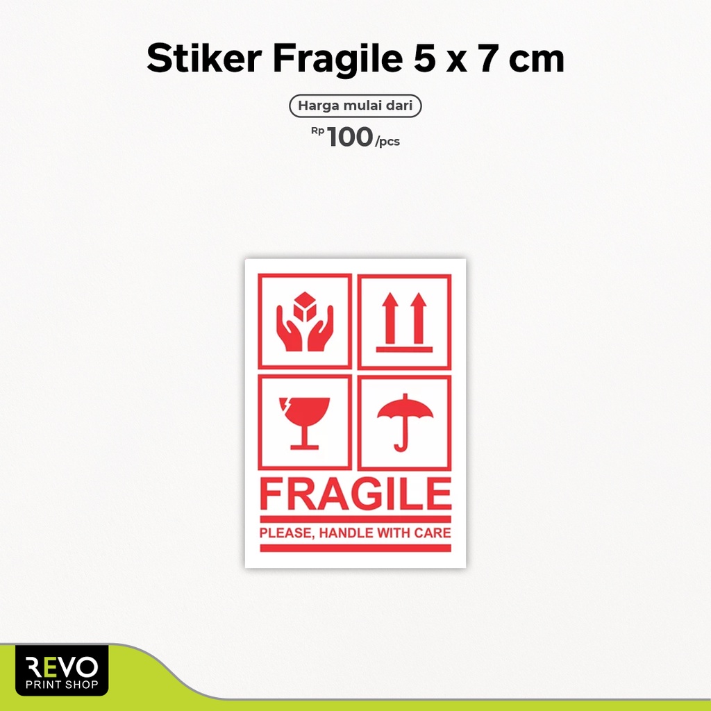 

Stiker Fragile 5 x 7 cm (minimal pembelian 100pcs)