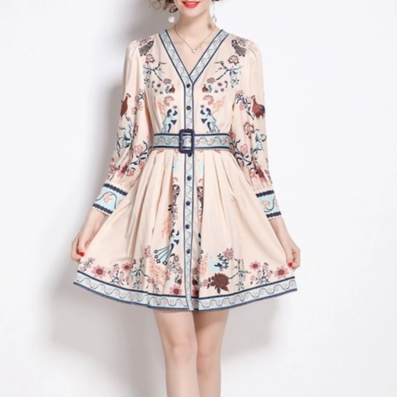MDLV ~ 52500# Annabeth Belted Mini Dress Import