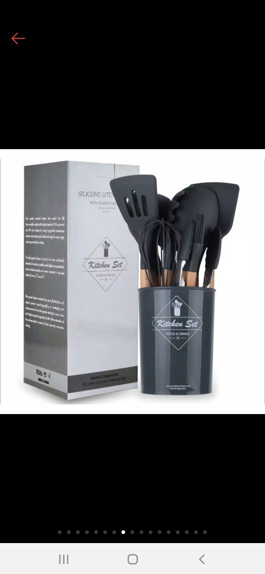Sillicone Utensil Set 10 Pcs / Peralatan Masak Sutil Spatula Silikon Dapur