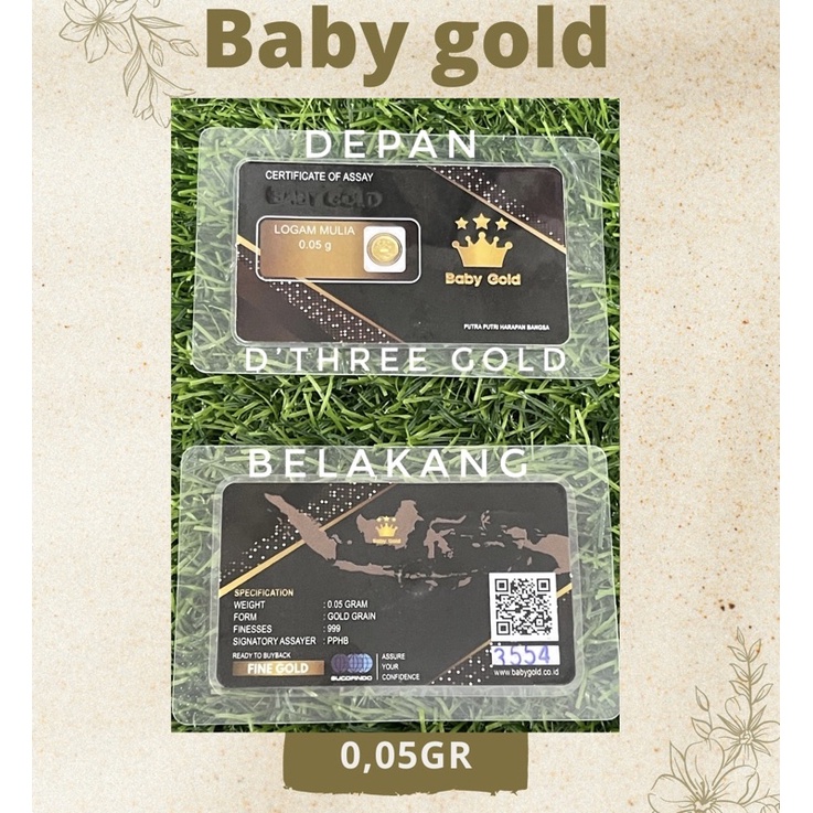Baby Gold 0,05 Gram Emas Mini Logam Mulia 24 Karat Jaminan Asli Original