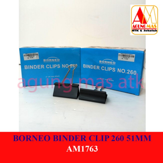 

BORNEO BINDER CLIP 260 51MM