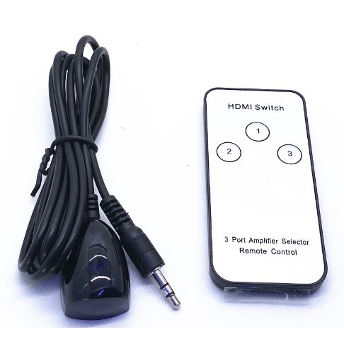 HDMI SWITCH HDMI SELECTOR 3 PORT FULL HD 1080P with REMOTE CONTROL SELECTOR 3 INPUT