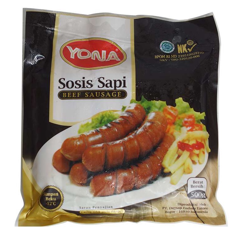 YONA SOSIS SAPI 500GR ISI 12S / SOSIS BAKAR MINI