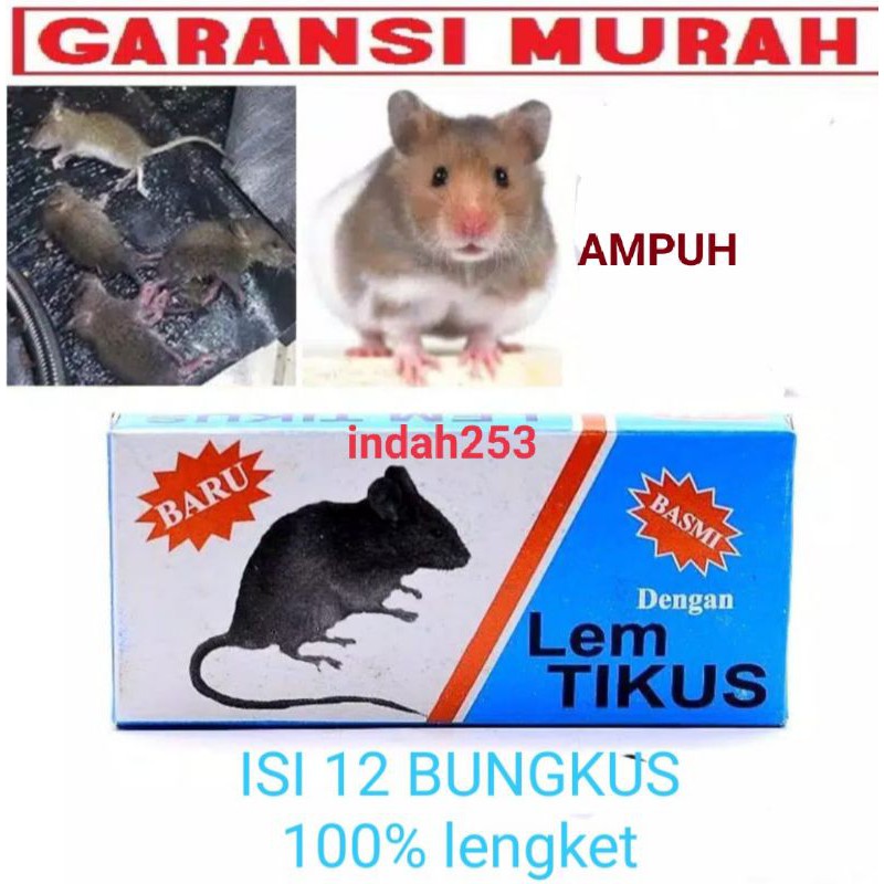 LEM TIKUS  ISI 12 BUNGKUS/LEM PERANGKAP TIKUS (1lusin)