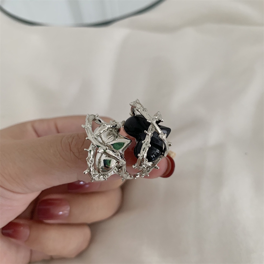 Fashion Ring Jewelry Trendy Alloy Heart Finger Ring for Women