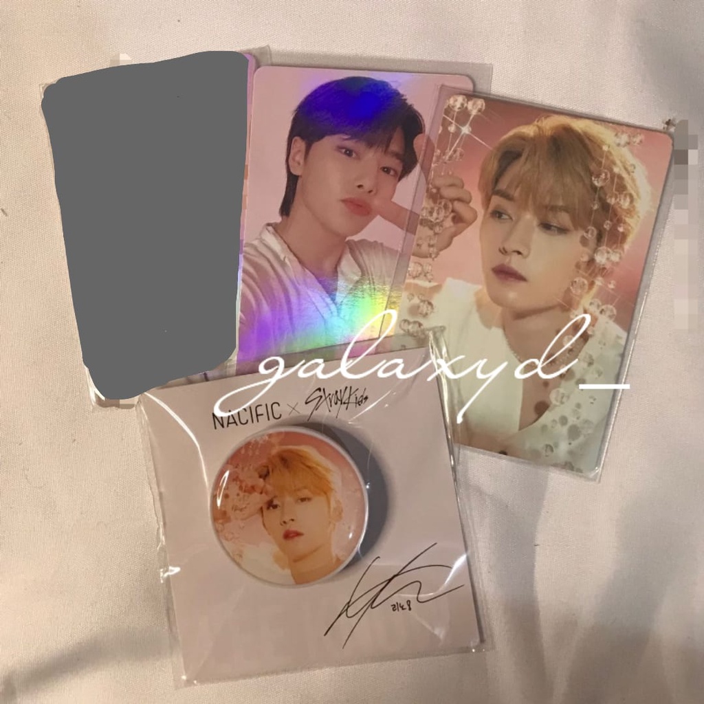 pc nacific skz lee know lino round 5 lino r5 i.n jeongin r3 stray kids event holo pink
