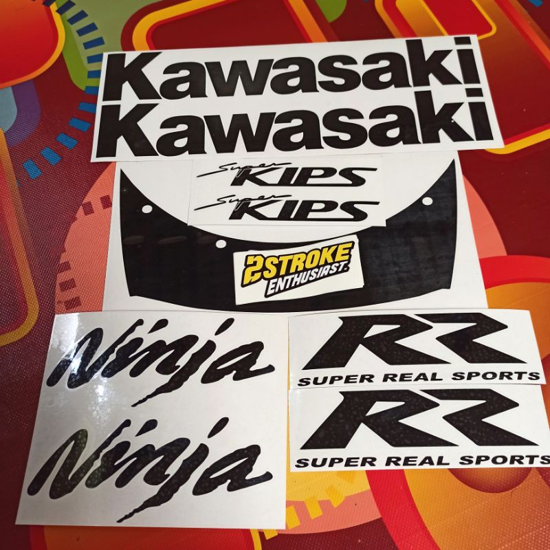 Stiker body Fullset Ninja 150 RR OLD Putih white