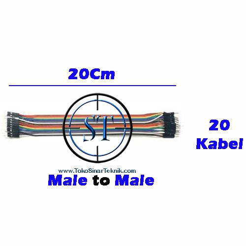 20 Baris Kabel Jumper Breadboard Projectboard 20Cm Female Male / Male Male / Female Female