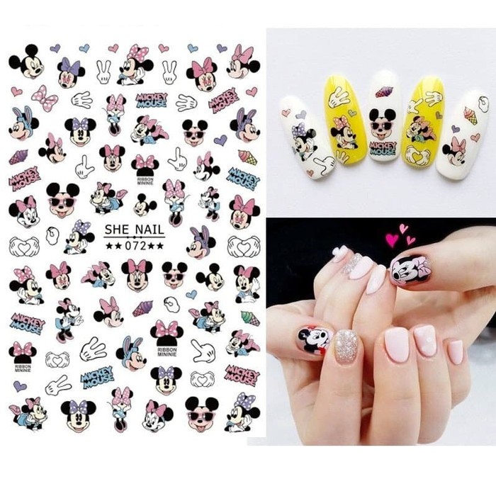 Stiker Kuku MICKEY MINNIE Ultra Thin Nail Stickers Tipis Sticker