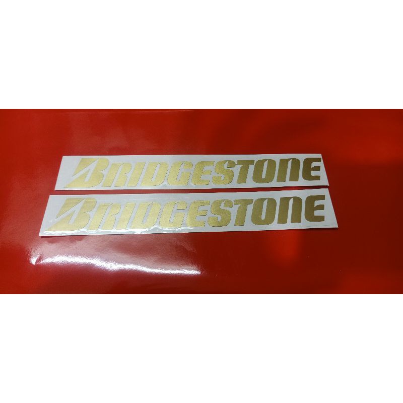 

stiker Bridgestone gold