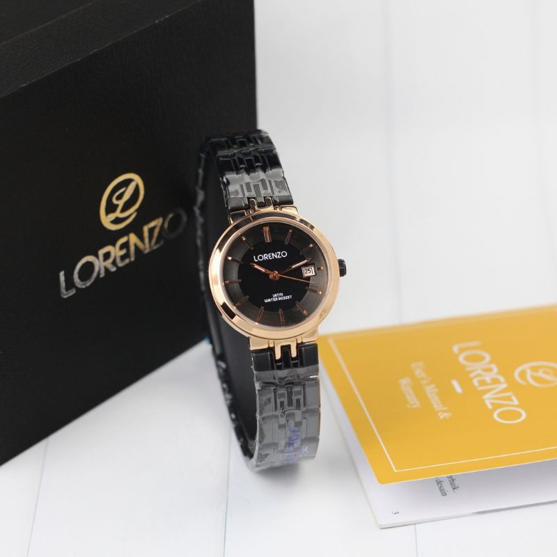 jam tangan lorenzo wanita original KF-1071 free box