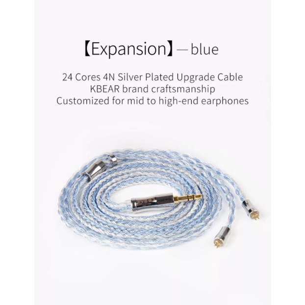 KBEAR Expansion 24 Cores 4N Silver Plated Upgrade Cable