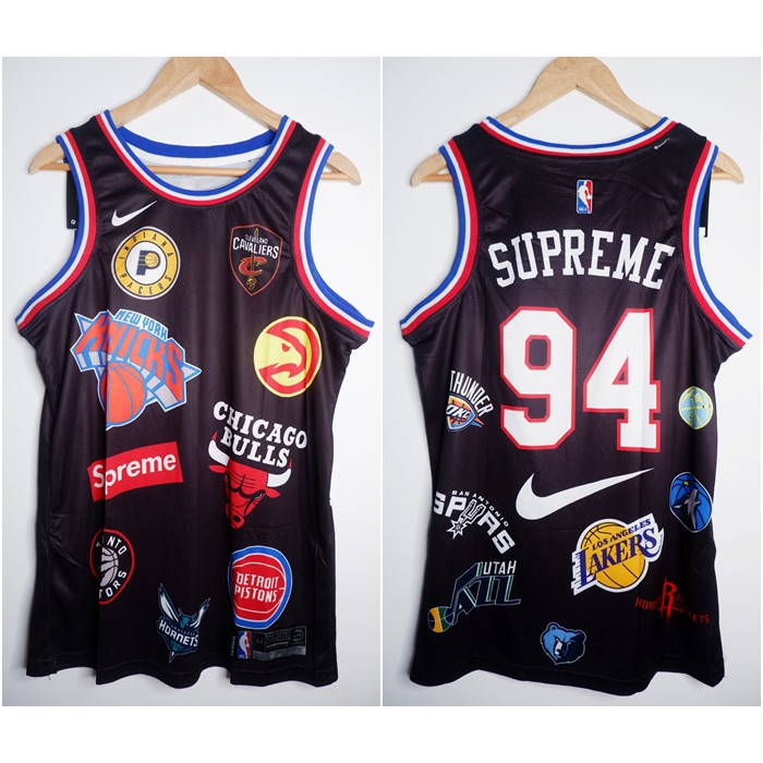 JERSEY BASKET NBA SPECIAL SUPREME x NIKE x NBA HITAM 2020