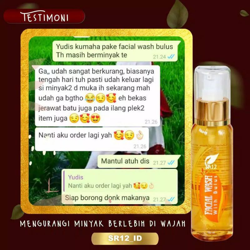 facial wash bulus sr12/pembersih wajah berminyak
