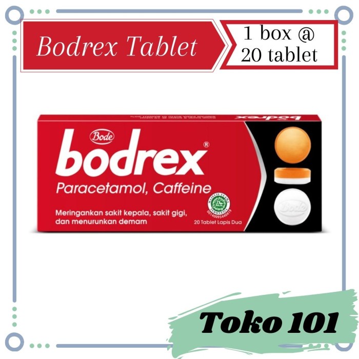 

Bodrex Paracetamol Tablet 1 box isi 20 biji