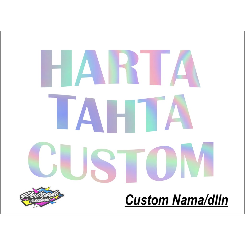 

Harta Tahta Stiker Custom Hologram Nyala