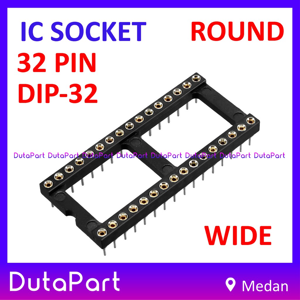 Socket IC 32 PIN 32PIN Round Bulat Adapter Soket DIP-32 DIP32 32P WIDE