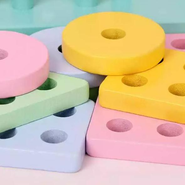 pastel wooden toys