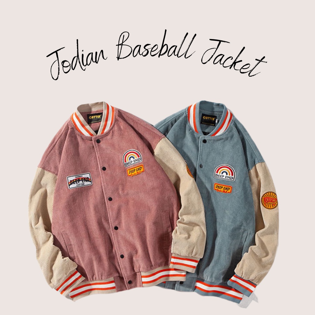 Japanese Harajuku BF Unisex jacket College Baseball --- Jodian Baseball Jacket