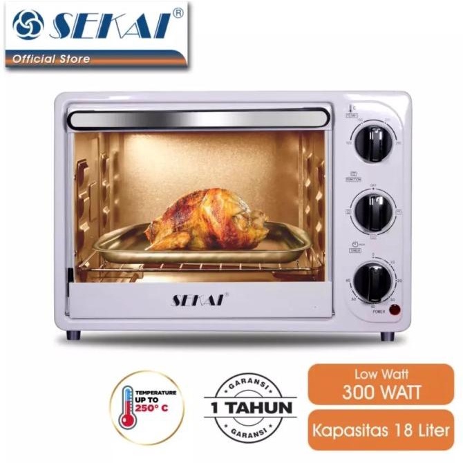 SEKAI Oven Listrik 18L OV180 Low Watt - OV 180 TNG