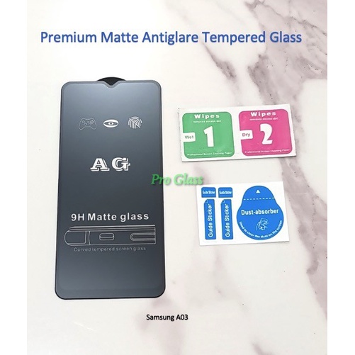 Samsung A03 M52 A52s FULL COVER ANTI GLARE / DOFF Tempered Glass