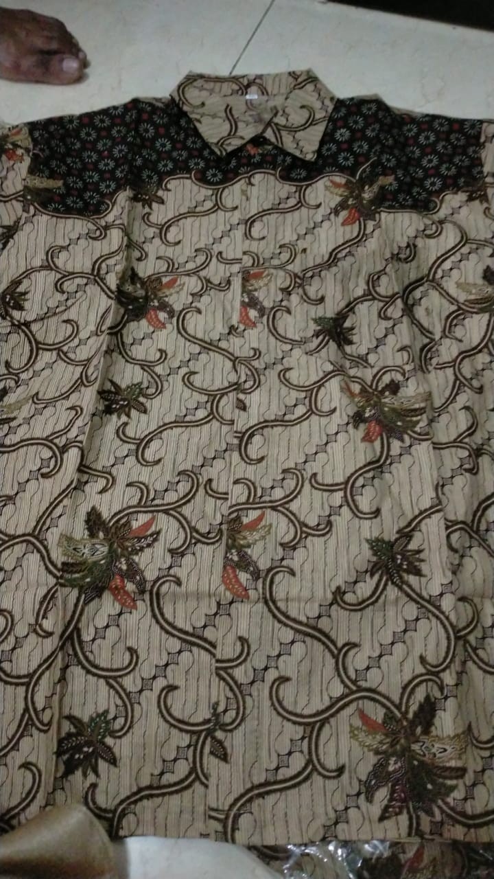 Promo 12.12 Bswart Batik Hrb026 Kenongo Padi Pekalongan M L Xl Batik Pria Murah Modern Grosir