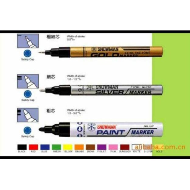 

zF6Code Spidol Snowman White Marker Putih WP-12(Y7R5) (Kekinian)