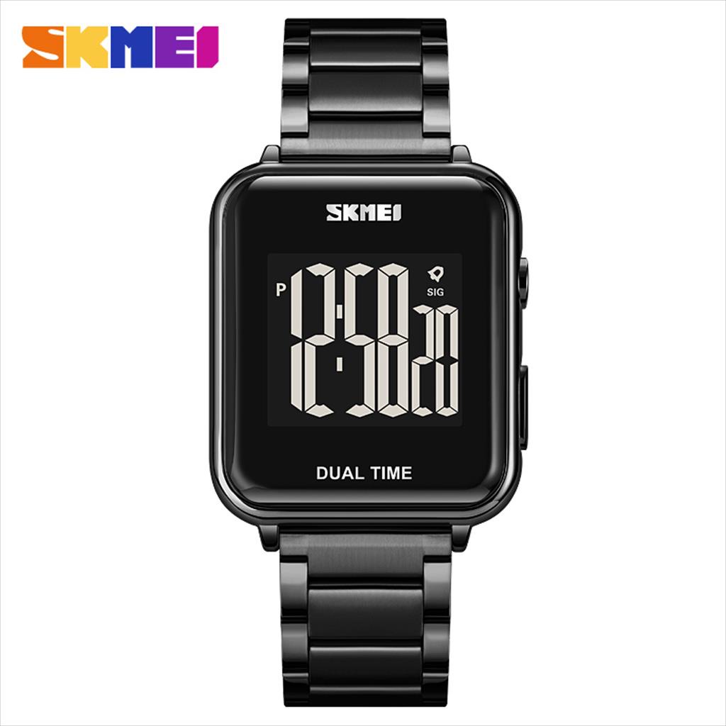 Jam Tangan Pria Digital SKMEI 1852 Stainless Steel water resist 5 atm original SKMEI