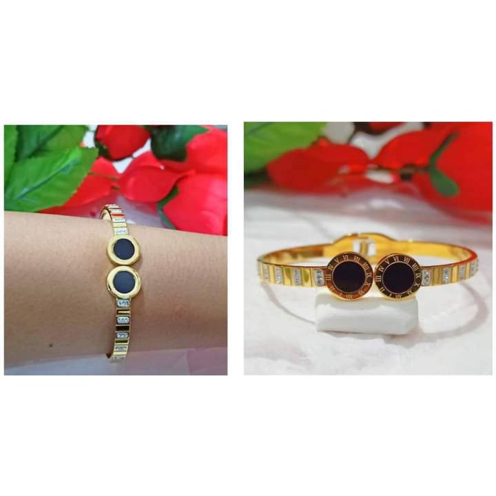 Gelang BangkokTITANIUM  Dewasa Titanium Varian motif Perhiasan Wanita Gold Modern (COD)