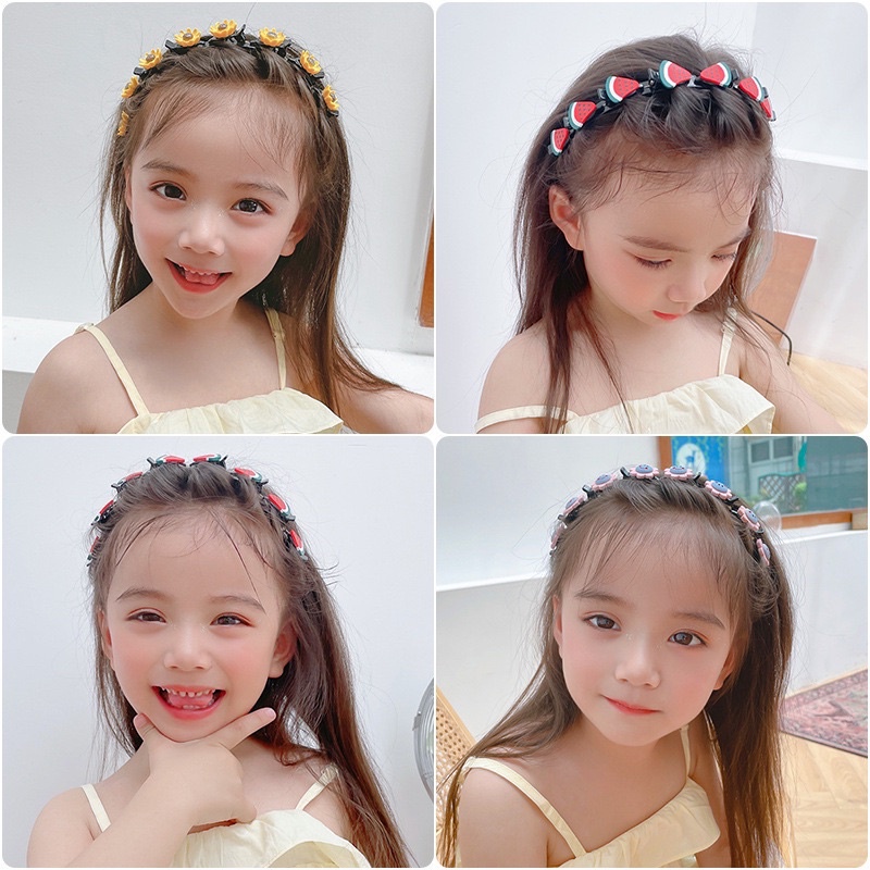 Delunashop Bando Anak Bandana Kepang Motif Karakter princess Lucu Korea Import