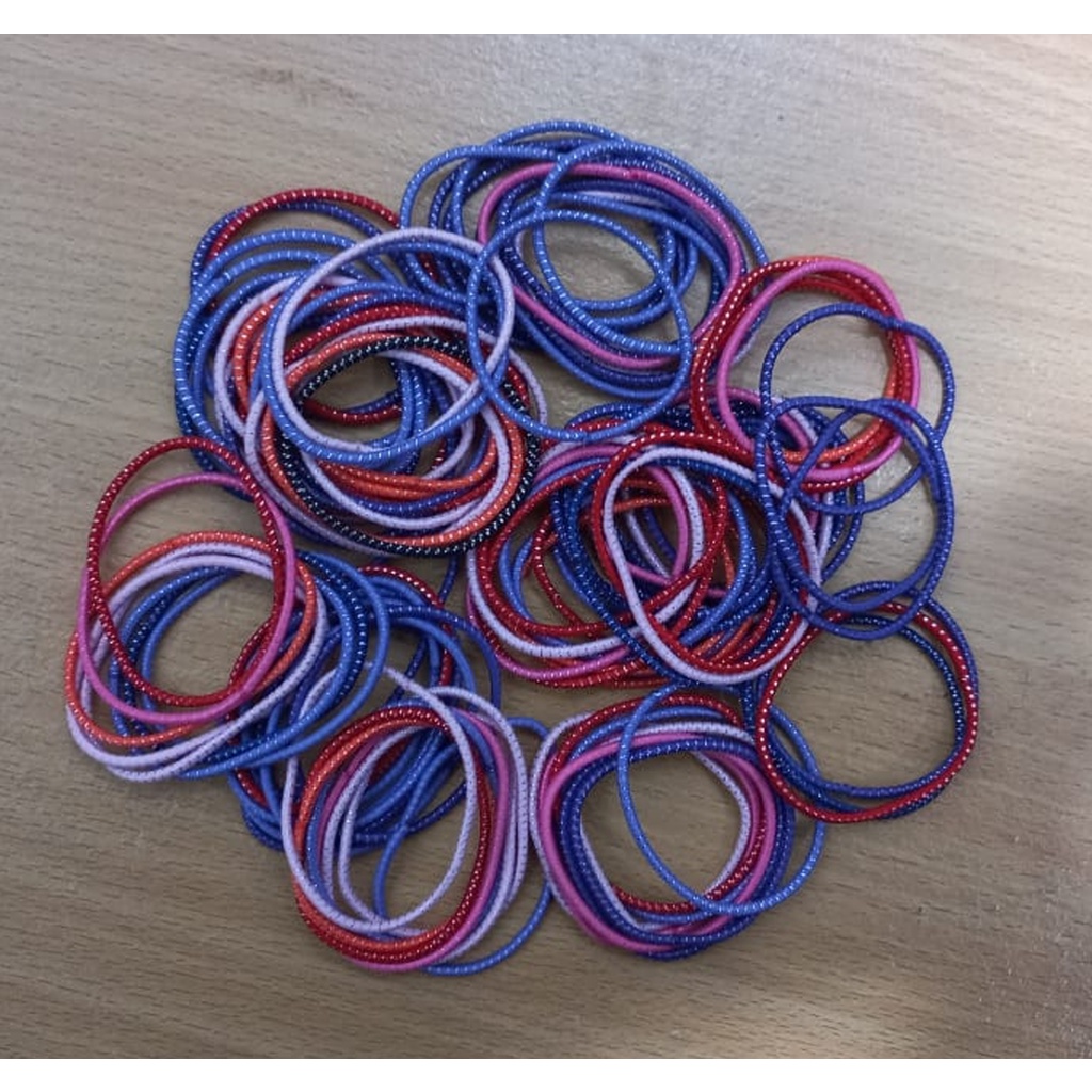 Ikat Rambut Wanita Korean I Cant Swim (100 pcs) - Aksesoris Rambut Wanita (COD)-6