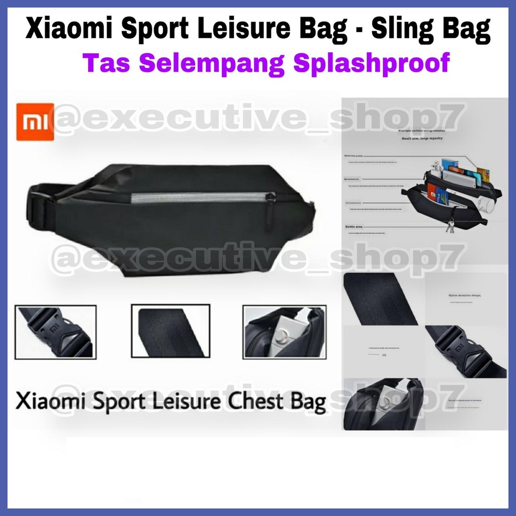 Mi Sport Leisure Bag - Sling Bag - Tas Selempang Splashproof