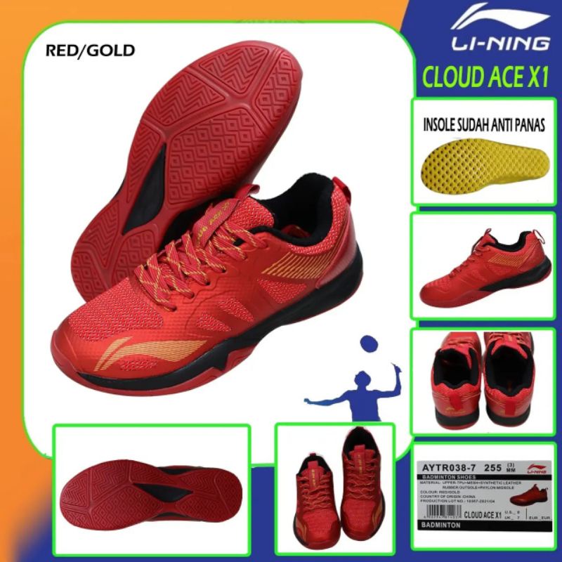 Sepatu Badminton Lining Cloud Ace X1 Original