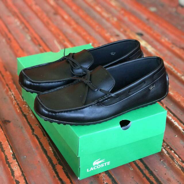 Promoo !!!! Sepatu slip on pria lacoste casual slop formal kerja kantor kulit asli santai kuliah