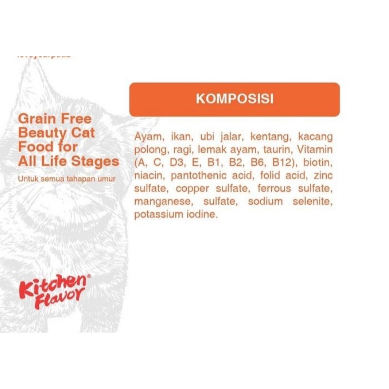 kitchen flavor cat beauty 1.5 kg freshpack