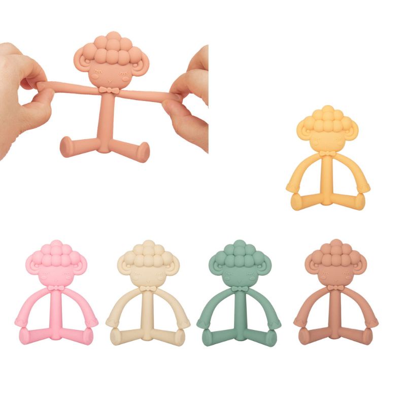 Mary Mainan Teether Silikon Food Grade BPA Free Motif Kartun Untuk Bayi