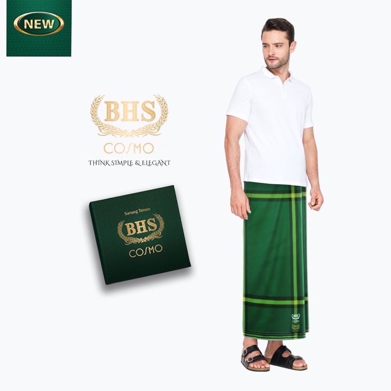Sarung BHS Cosmo Monochrome Hijau Tua 01