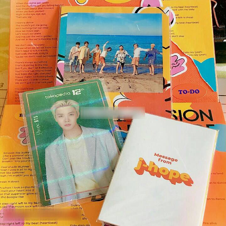 BTS BUTTER MESSAGE CARD - JHOPE || BTS BUTTER POLAROID PHOTO || BTS BUTTER PEACHES / CREAM