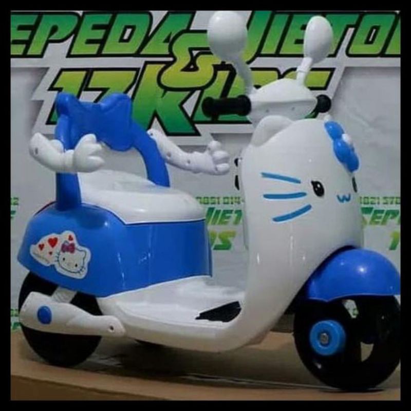 MOTOR AKI MODEL KUCING TANPA REMOTE ~MAINAN ANAK~MOTOR AKI ANAK(GOSENT/JNE/INDAH CARGO)