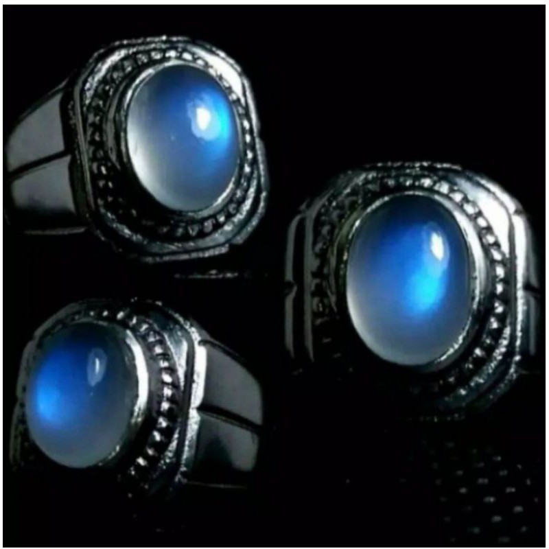 Cincin Batu PERMATA BAIDURI BULAN Moonstone air laut