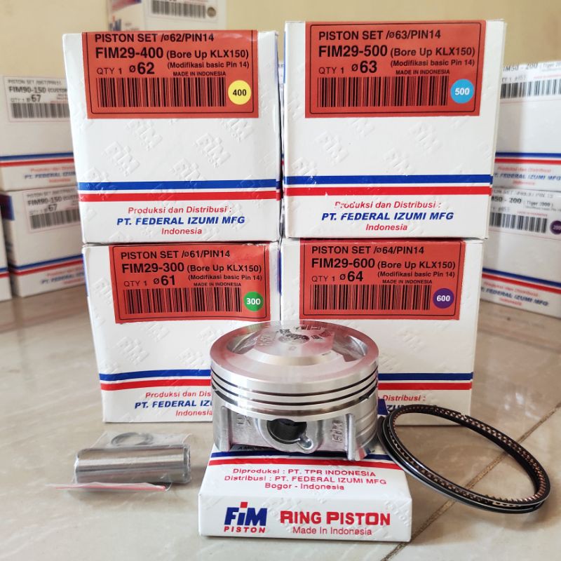 Piston Kit FIM KLX FIM29 61 62 63 64 Pin 14 PnP Vario Verza MP Mono