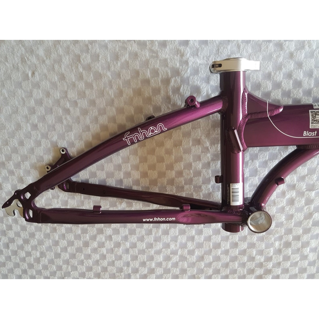 Frame Fork Fnhon Blast Discbrake 20 22 inch Warna Ungu Purple