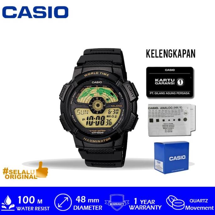 Casio GENERAL AE-1100W-1BVDF / AE 1100W 1BVDF / AE1100W ORIGINAL Termurah