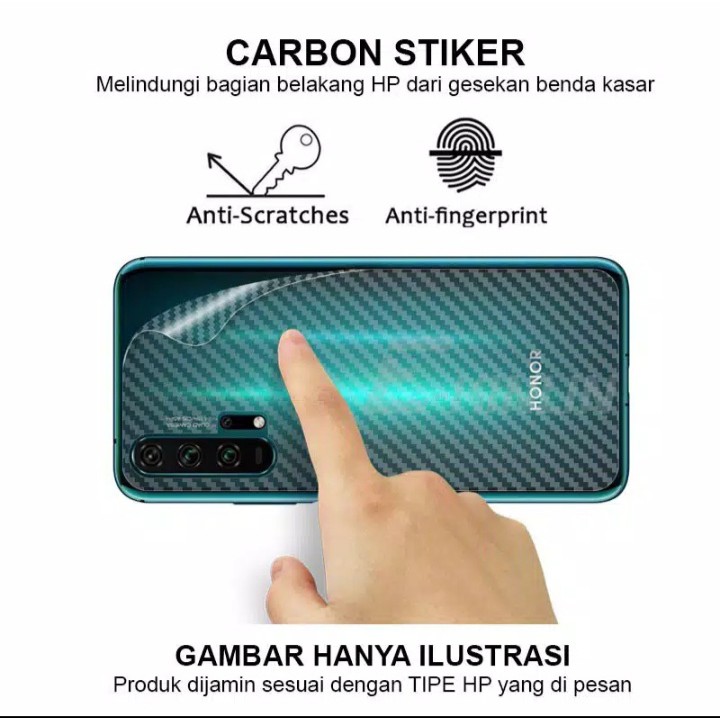 SKIN CARBON TRANSPARAN STIKER ANTI GORES BELAKANG BACK NOKIA 2.2 NOKIA 2.1 PLUS NOKIA 5.1 PLUS 6.1