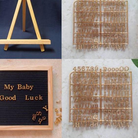 

GAS 12.12!!! [READY] Letter board message box hitam black papan nama papan huruf bayi babyborn ㅁ